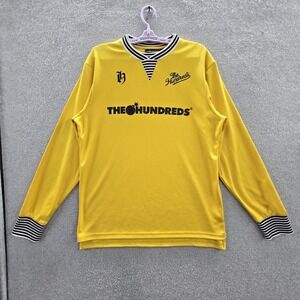 The Hundreds Men Jersey L Yellow Embroidered Graphic Logo Geometric